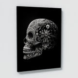 Skull Black White Wall Art