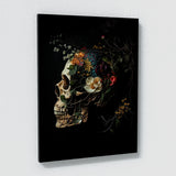 Skull Vintage Flowers Wall Art