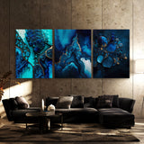 Marble Modern Luxury Blue Wall Art