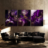 Marble Modern Luxury Purple Wall Art