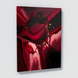 Marble Modern Luxury Ruby Red Wall Art