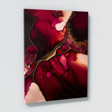 Marble Modern Luxury Ruby Red Wall Art