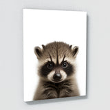 Nursery Baby Hedgehog Rabbit Raccoon 3 Wall Art