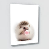 Nursery Baby Hedgehog Rabbit Raccoon 5 Wall Art