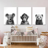 Nursery Baby Koala Monkey Panda 2 Wall Art