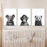 Nursery Baby Koala Monkey Panda 2 Wall Art