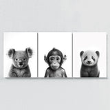 Nursery Baby Koala Monkey Panda 2 Wall Art