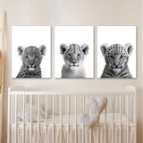 Nursery Baby Leopard Lion Tiger 2 Wall Art