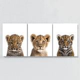 Nursery Baby Leopard Lion Tiger 3 Wall Art