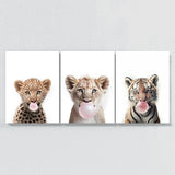 Nursery Baby Leopard Lion Tiger 5 Wall Art