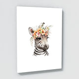 Nursery Elephant Giraffe Zebra 4 Wall Art