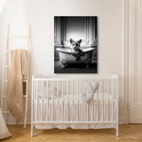 Nursery Baby Fox Bathtub 76 Wall Art