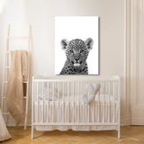 Nursery Baby Leopard Black White 205 Wall Art