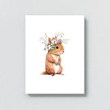 Nursery Baby Squirrel Boho 134 Wall Art