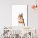 Nursery Baby Squirrel Bubble Gum 46 Wall Art