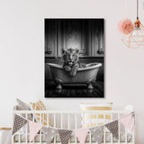 Nursery Baby Tiger Bathtub 51 Wall Art