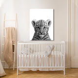 Nursery Baby Tiger Black White 171 Wall Art