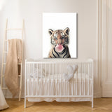 Nursery Baby Tiger Bubble Gum 8 Wall Art