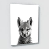 Nursery Baby Wolf Black White 203 Wall Art