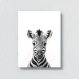 Nursery Baby Zebra Black White 184 Wall Art