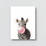 Nursery Baby Zebra Bubble Gum 28 Wall Art