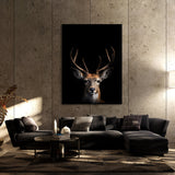 Animal Black Deer Head 32 Wall Art
