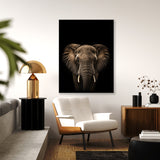 Animal Black Elephant Head 5 Wall Art