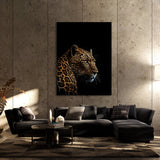 Animal Black Leopard Head 28 Wall Art