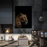 Animal Black Leopard Head 28 Wall Art