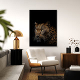 Animal Black Leopard Head 29 Wall Art