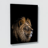 Animal Black Lion Head 145 Wall Art