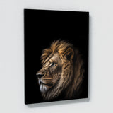 Animal Black Lion Head 147 Wall Art