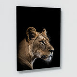 Animal Black Lioness Head 148 Wall Art