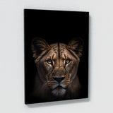 Animal Black Lioness Head 150 Wall Art