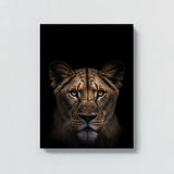 Animal Black Lioness Head 150 Wall Art