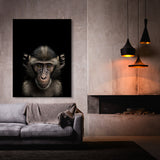 Animal Black Monkey Head 47 Wall Art