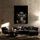 Animal Black Monkey Head 47 Wall Art