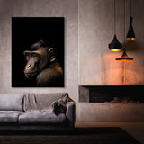 Animal Black Monkey Head 50 Wall Art