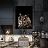 Animal Black Owl Head 55 Wall Art