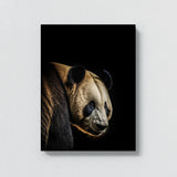 Animal Black Panda Head 61 Wall Art