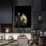 Animal Black Panda Head 61 Wall Art