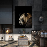 Animal Black Panda Head 62 Wall Art