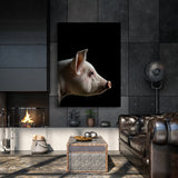 Animal Black Pig Head 71 Wall Art