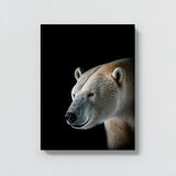 Animal Black Polar Bear Head 108 Wall Art