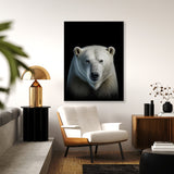 Animal Black Polar Bear Head 110 Wall Art