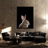 Animal Black Rabbit Head 44 Wall Art