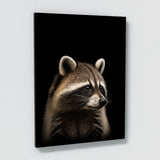 Animal Black Raccoon Head 161 Wall Art