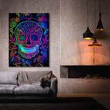 Skull Colorful Mexican Sugar Skull 25 Wall Art