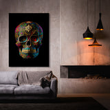 Skull Colorful Mexican Sugar Skull 3 Wall Art