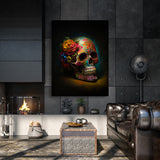 Skull Colorful Mexican Sugar Skull 33 Wall Art